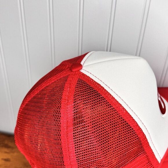 COORS Beer Red White Hat 5 Panel High Crown Trucker Snap Back Mesh by Hit OSFM - Picture 5 of 9